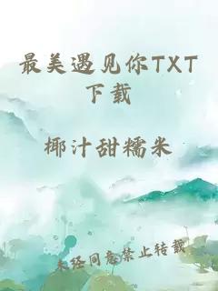 最美遇见你TXT下载