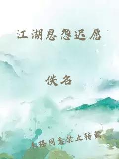 江湖恩怨迟愿