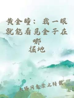 黄金瞳：我一眼就能看见金子在哪